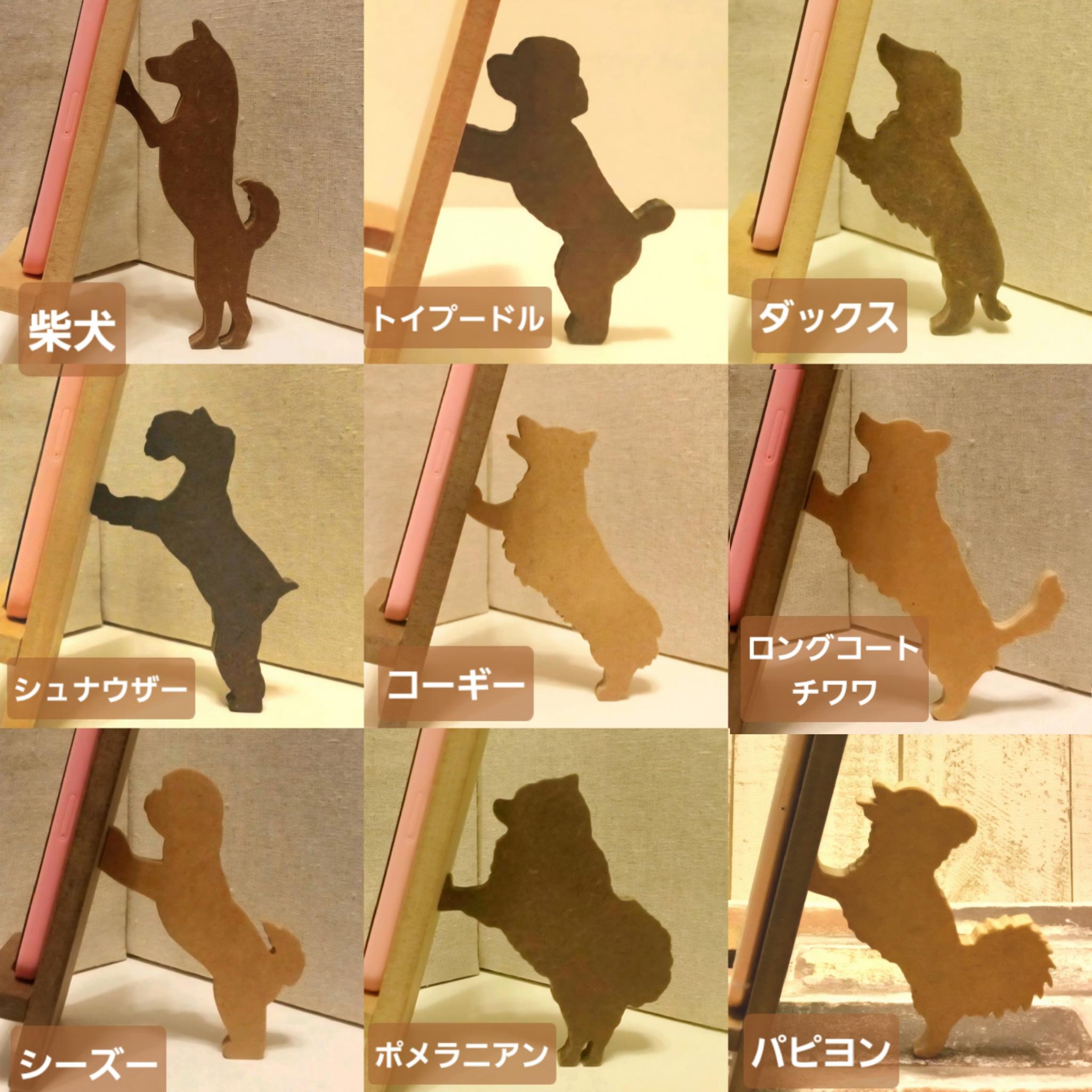 【受注制作】犬が支える木製ブックエンド／本立て 全27犬種対応・色が選べる（柴犬・ダックス・トイプードルなど） | 7枚目