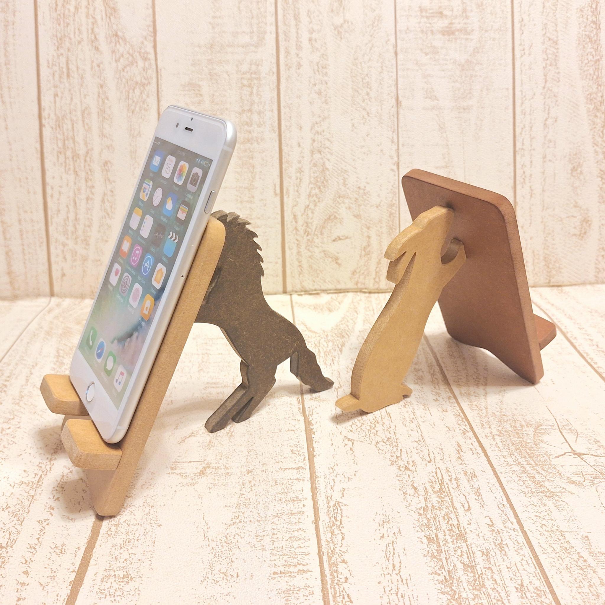 【受注制作】動物が支えるスマホスタンド リニューアル版（17種類対応・名入れ可・色変更可） | 2枚目