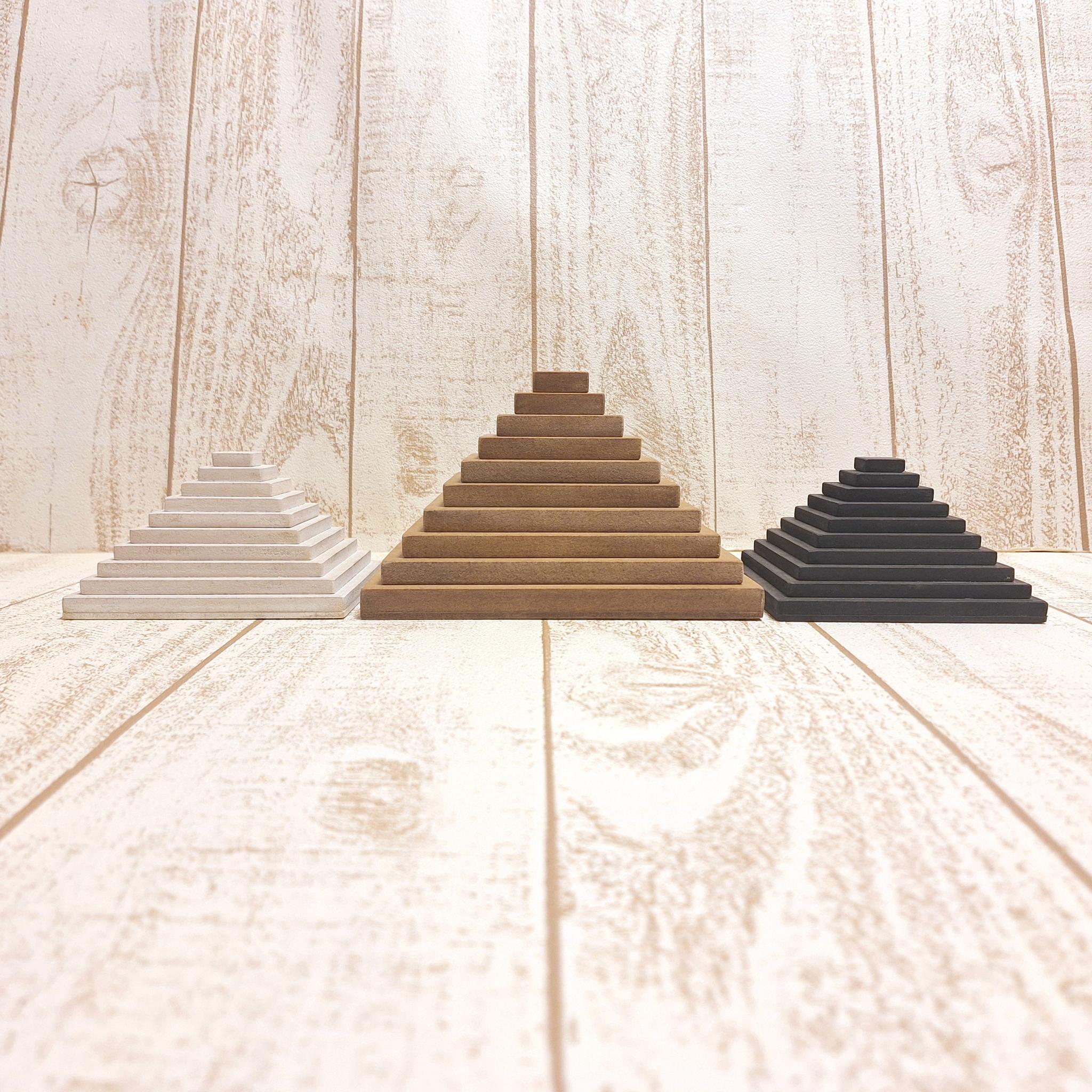 木製ピラミッド型オブジェ・小物入れ｜サイズ・カラー選択可／印鑑・アクセサリー収納 | 2枚目